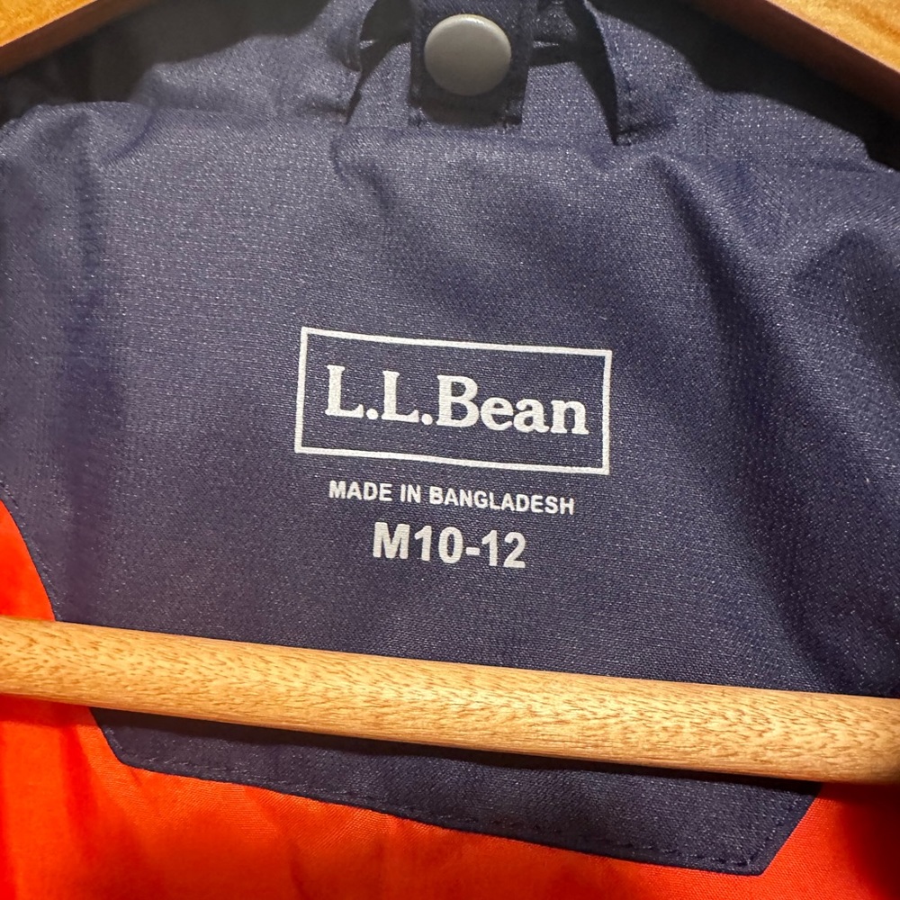 L.L Bean Blue & Orange Hooded Jacket - Picture 16 of 16